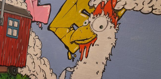 Comic Bild Huhn