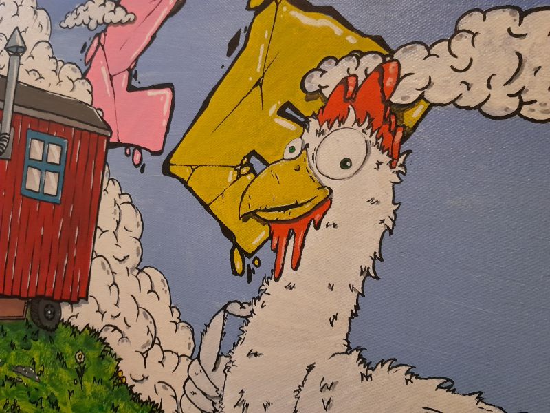 Comic Bild Huhn